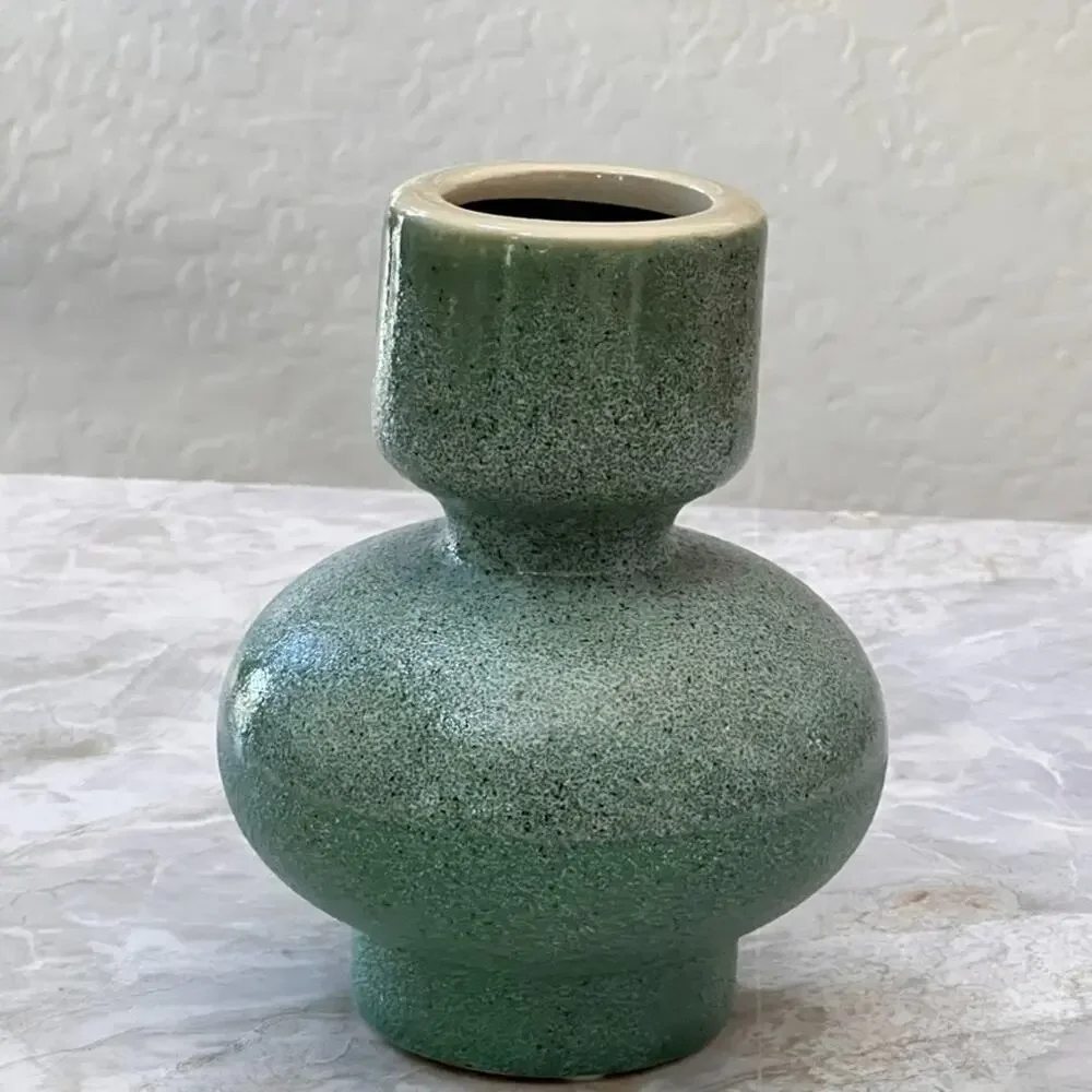 Bloomingville Green Ceramic Candle Holder 7